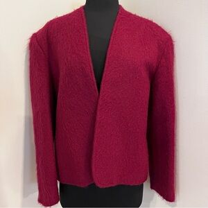 Vintage 1980s Lombardi Inc Mohair Blend Blazer Women’s Size 16 Pink Jacket
